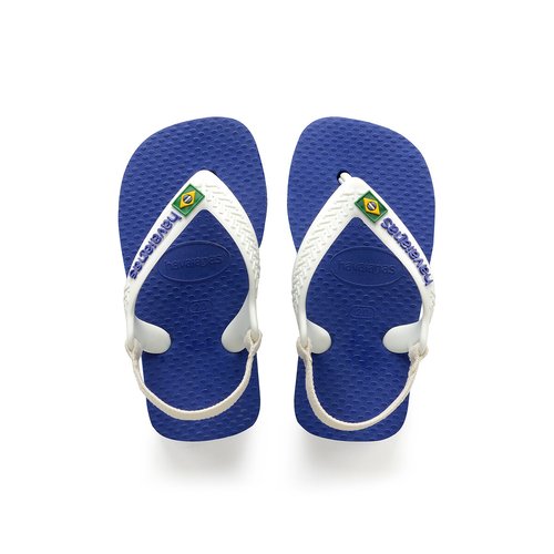 Sandales entre doigts baby brasil logo ii bleu Havaianas La Redoute