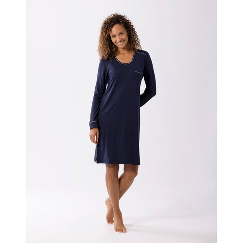 Chemise de nuit en coton modal les intemporelles a01 marine Le Chat La Redoute