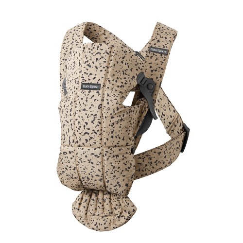 Porte bebe mini tisse beige imprime noir Babybjorn La Redoute
