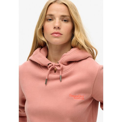 Essential logo hoodie in cotton mix pink Superdry La Redoute
