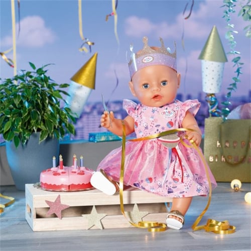 Baby Born Deluxe Happy Birthday Kit 43 cm - pour Les Tout-Petits de 3 Ans et Plus - Idéal pour Les Enfants - Contient Un Kit d'anniversaire, Une Robe