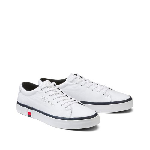 Tommy hilfiger corporate leather trainers discount