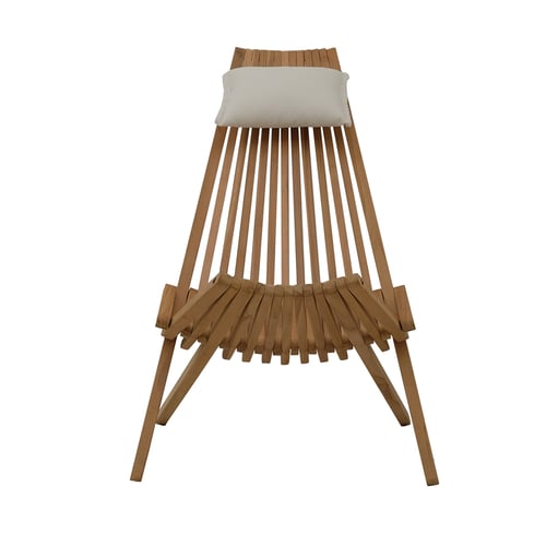 Chaise longue pliable - SALUTUYA - BD04126 - Bois de teck - Ergonomique - Résistant aux
