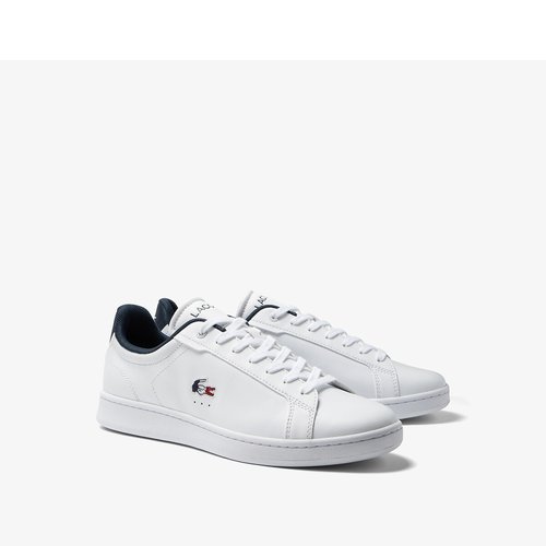 Carnaby pro leather trainers white blue red Lacoste La Redoute
