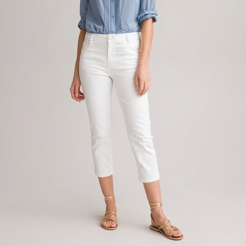 Jean pantacourt denim stretch blanc Anne Weyburn La Redoute
