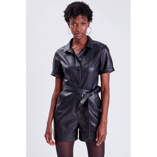 Combishort simili cuir noir Cache Cache La Redoute