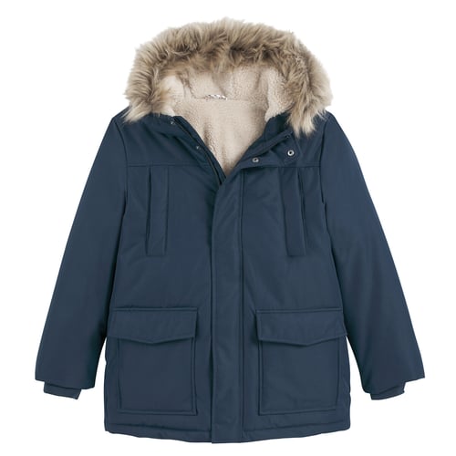 Veste courte chaude doublée polaire pour femme, manteau en coton à capuche, col en fourrure, Parka matelassée à manches longues, coupe-vent, tendance, hiver / Parkas Veste courte chaude doublée polaire pour femme, manteau en coton à capuche, col en fourrure, Parka matelassée à manches longues, coupe-vent, tendance, hiver / Parkas