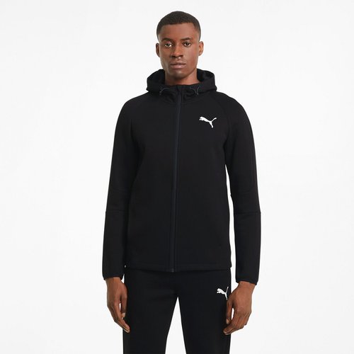 Puma black zip up hoodie outlet