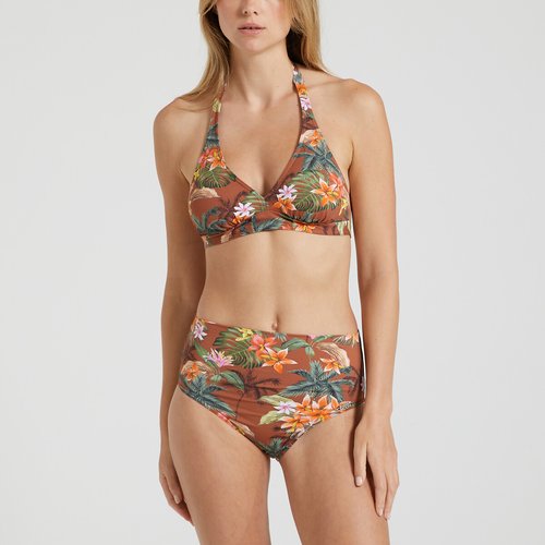 Bascorolla filo bikini in floral print printed brown Banana Moon La Redoute