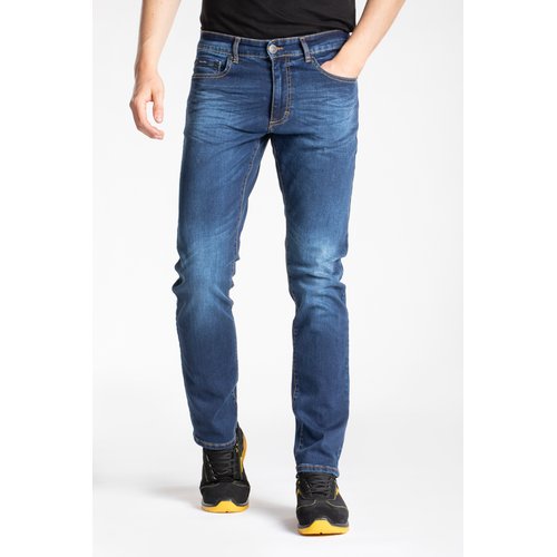 Jeans de travail coupe droite confort denim brosse stretch work8 bleu Rica Lewis La Redoute