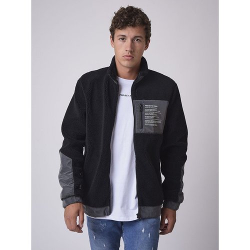 Veste effet mouton noir outlet
