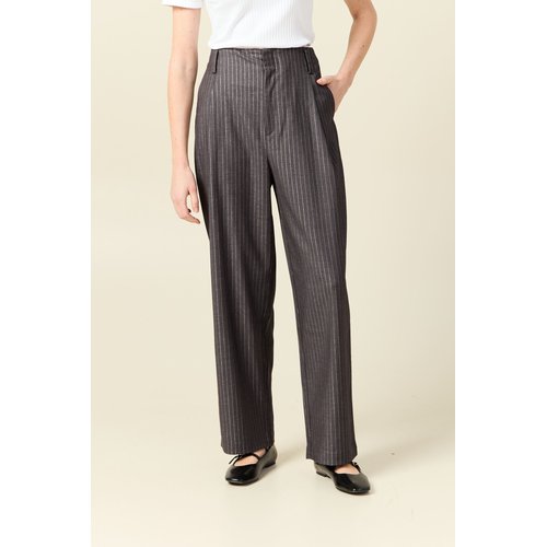Pantalon large taille haute gris fonce Bonobo La Redoute