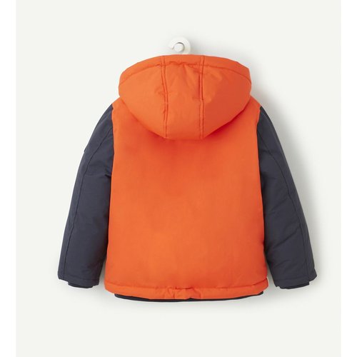 Doudoune colorblock a capuche orange bleu marine Tape A L oeil La Redoute
