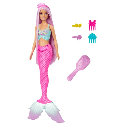 Barbi-poupés sirèns avc chvux t nagoir colorés t srr-têt