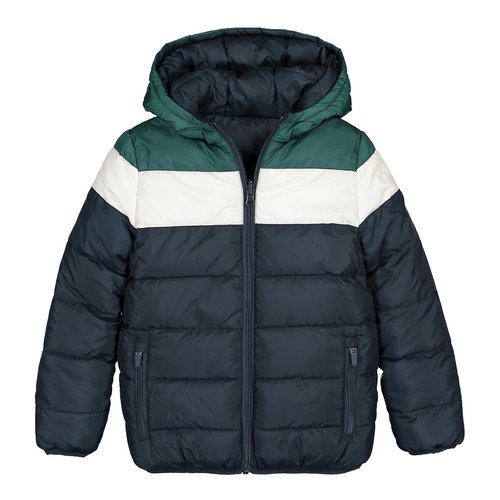 Recycled reversible padded jacket mid season 3 12 years navy green La Redoute Collections La Redoute