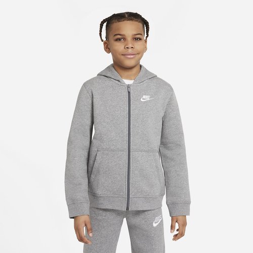 Felpa cerniera con cappuccio nike sportswear 6 16 anni grigio Nike La Redoute