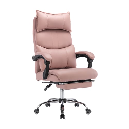 Chaise De Bureau Ergonomique Réglable En Hauteur – Similicuir Noir – Yaheetech – Neuf