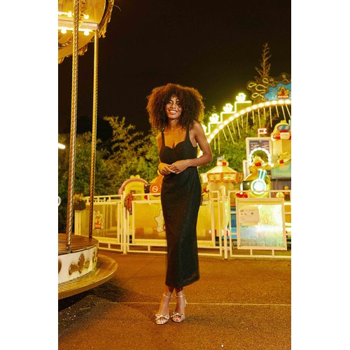 Robe longueur midi droite uni ruken 00 noir La Petite Etoile La Redoute