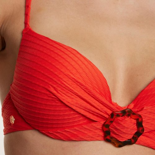 Haut de maillot de bain coques push up rivage rouge Brigitte Bardot La Redoute