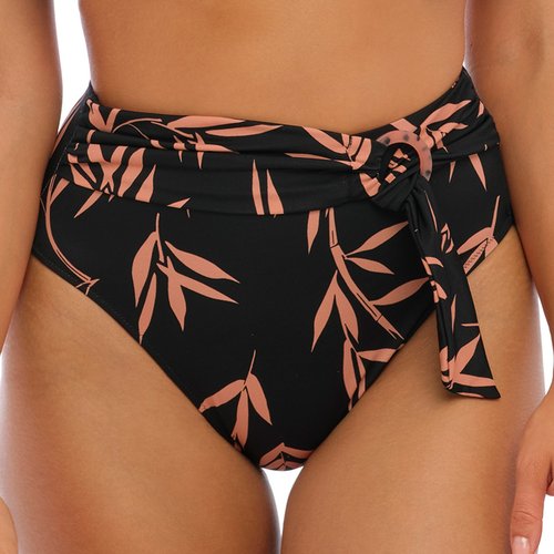 Bas de maillot de bain taille haute luna bay noir lacquered black Fantasie Swim La Redoute