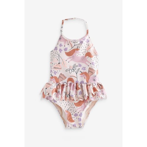 Maillot de bain a jupette coupe classique rose Next La Redoute
