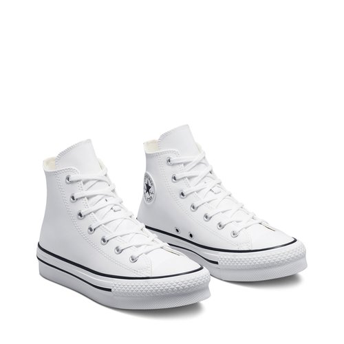Kids all star eva lift foundation leather high top trainers white Converse La Redoute