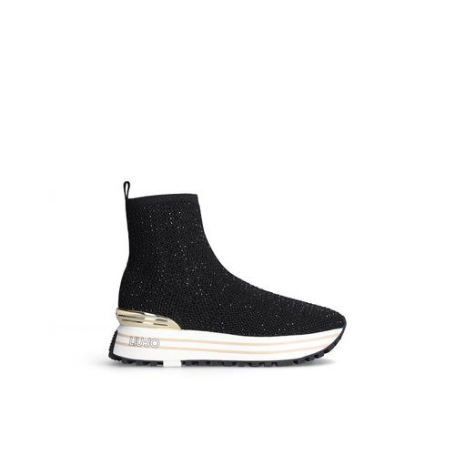 Sneakers chaussettes avec strass noir Liu Jo La Redoute