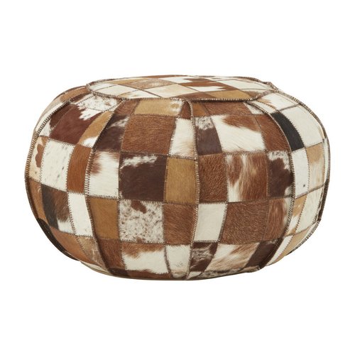 Buffalo leather pouffe multi coloured multi coloured So home La Redoute