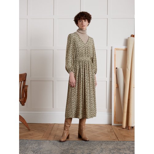 Robe longue imprime gladys pablo piatti vert Cyrillus La Redoute