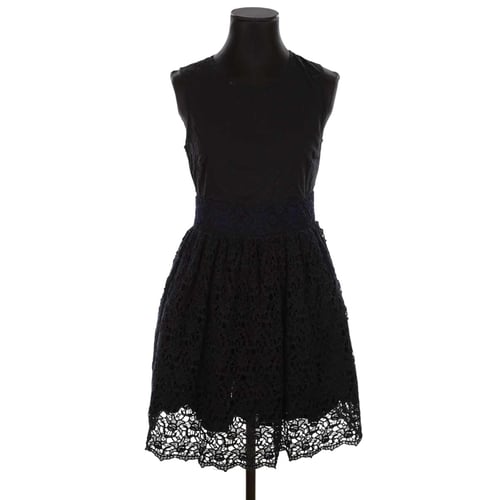 Robe Manoush Noir éponge Brodée De Roses | Collection Runway | Très Bon état Occasion