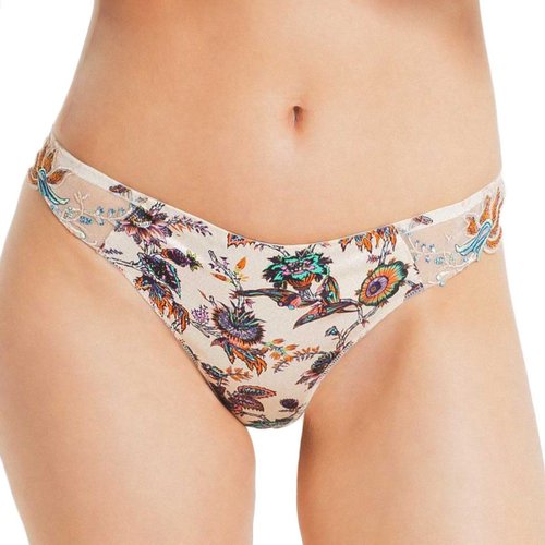 String tanga avec broderie bybliss beige lin Louisa Bracq La Redoute