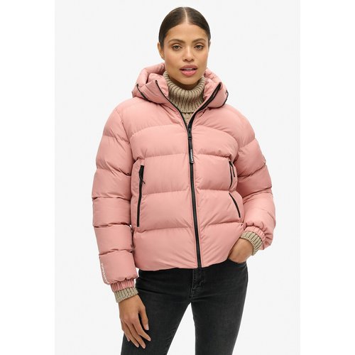 Sports hooded puffer jacket pink Superdry La Redoute