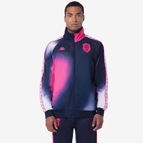 Veste de rugby 222 banda anniston stade francais paris bleu marine blanc rose Kappa La Redoute