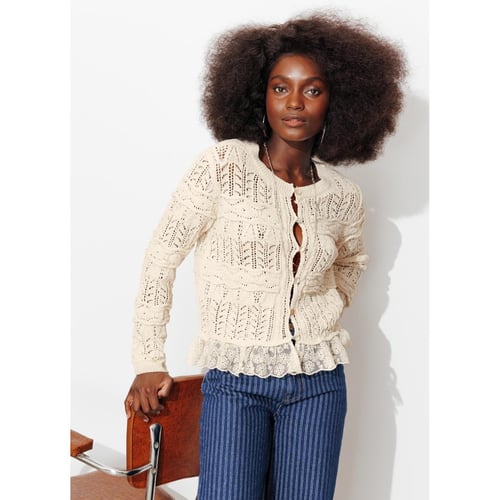 Cardigan Promod Taille 40 En Angora - Occasion Très Bon état, Couleur Kaki, Pour Femme