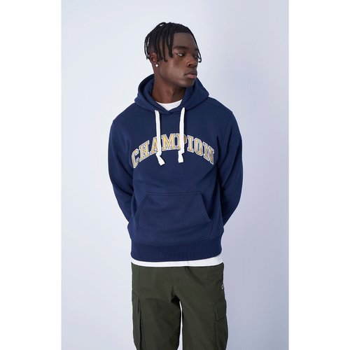 Felpa con cappuccio maxi logo bookstore blu Champion La Redoute