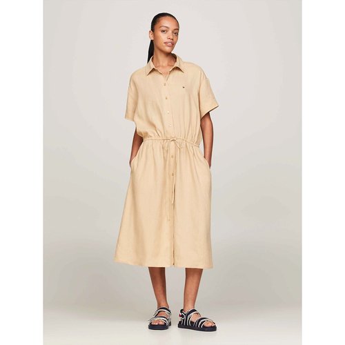 Midi short sleeve shirt dress cheap