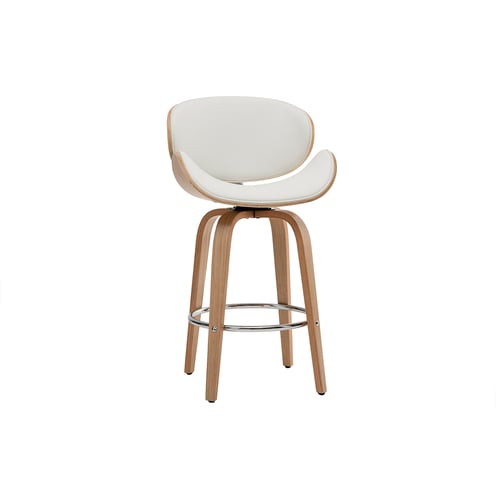 2 X Tabouret Bar Haut, Chaise De Bar, Hauteur Réglable, Pivotant, Avec Repose-Pieds, En Bois, Marron - Pouf - Poire