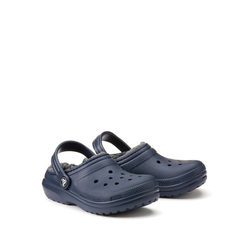 Classic k clogs with faux fur lining navy blue grey Crocs La Redoute