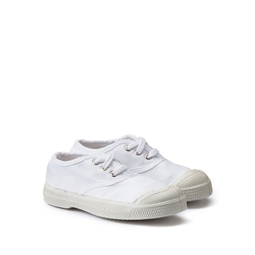 Kids canvas trainers white Bensimon La Redoute