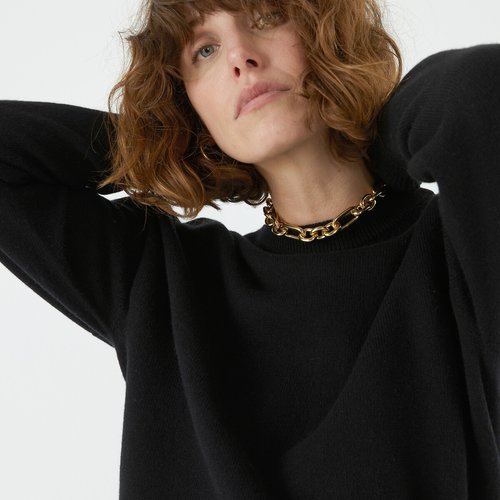 Les signatures wool cashmere jumper made in france black La Redoute Collections La Redoute