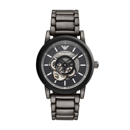 Montre analogique meccanico gun metal noir anthracite Emporio Armani La Redoute