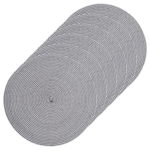 Lot de 6 sets de table tressés AFHIR - Marron - 0.00