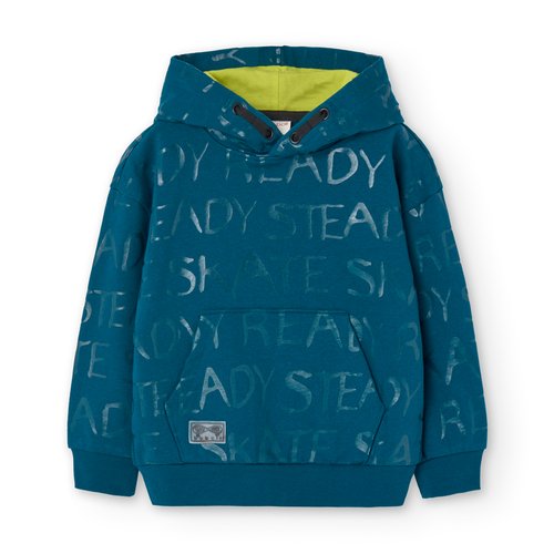 Doudoune avec capuche et poche kangourou bleu Boboli La Redoute