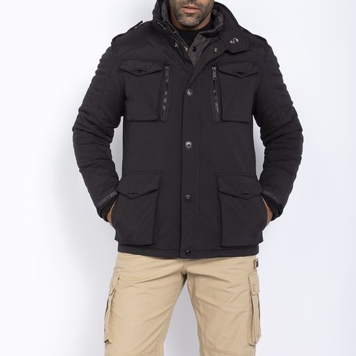 Veste field mi longue mi saison Schott noir La Redoute