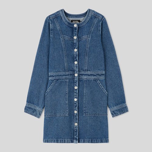 Robe en jean manches longues