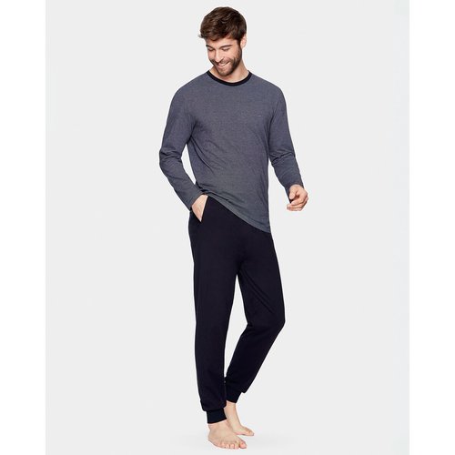 Pyjama long col rond bleu Eden Park La Redoute