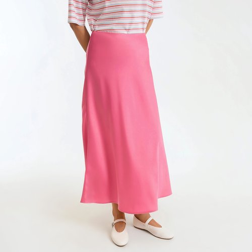 Signatures marion maxi skirt in matte satin La Redoute Collections