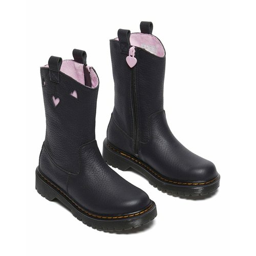 Kids bex heat p o calf boots in nappa leather black Dr. Martens La Redoute