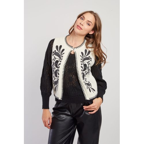 Gilet en maille brode sans manches dallas Derhy La Redoute
