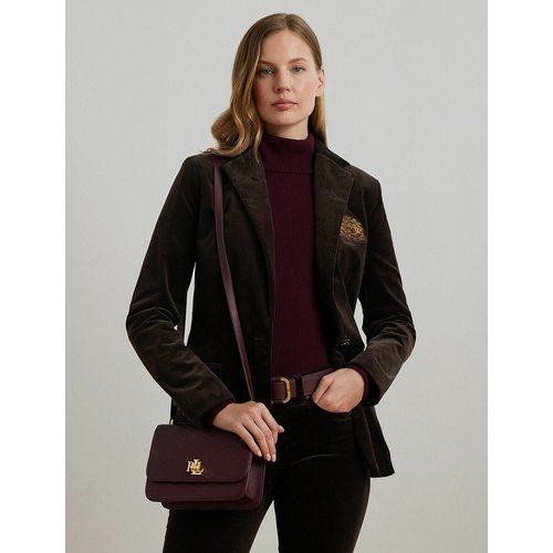 Sophee medium shoulder bag in leather burgundy Lauren Ralph Lauren La Redoute
